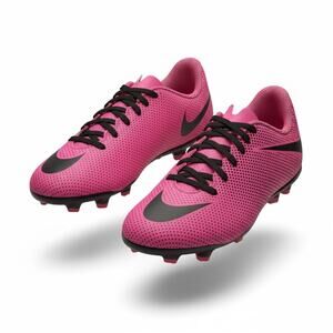 Nike Kids Soccer Cleats Pink Black Polka Dot Lace Up Youth Size 11C